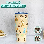 【Disney 迪士尼】316不鏽鋼真空酷樂杯-奇奇蒂蒂DS-7902 黃色