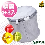 【HIKOYA】日式呵護型漂浮內衣洗衣袋組(精選4+3)