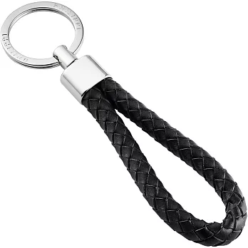 《PHILIPPI》Sergio編織皮紋鑰匙圈(黑) | 吊飾 鎖匙圈