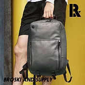 BROSKI & SUPPLY 日本專利 防水真皮後背包 HUB-Standard  /炭灰色