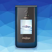 HUGIGA鴻碁  A8  4G經典實用美型翻蓋機(加贈原廠電池配件組) 藍色