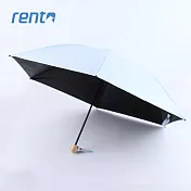 【rento】日式超輕黑膠蝴蝶晴雨傘 水色