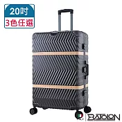 【BATOLON寶龍】20吋 夢想啟程PC鋁框硬殼箱/行李箱 (3色任選) 尊爵灰