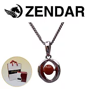 【ZENDAR】頂級天然沙丁紅珊瑚圓珠3.5-4mm銀色項鍊 OATH (220248-10)