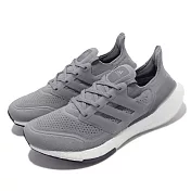 Adidas 慢跑鞋 Ultraboost 21 男鞋 水泥灰 深灰 反光 襪套 路跑 運動鞋 FY0381