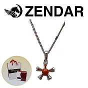 【ZENDAR】頂級天然沙丁紅珊瑚圓珠3.5-4mm銀色項鍊 DELIGHT (220248-17)