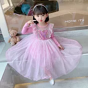 冰雪公主風洋裝-粉色 120cm