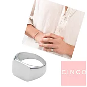 CINCO 葡萄牙精品 Giulia ring 925純銀尾戒 方形素面尾戒