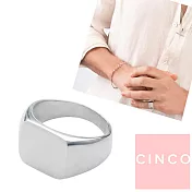 CINCO 葡萄牙精品 Giulia ring 925純銀戒指 方形素面戒指 6號