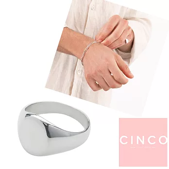 CINCO 葡萄牙精品 Giovanna ring 925純銀戒指 圓形素面戒指 5號