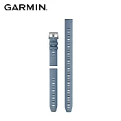 GARMIN QuickFit 22mm 矽膠錶帶  颶風藍錶帶銀錶扣