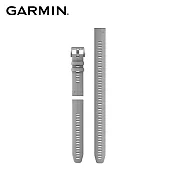GARMIN QuickFit 22mm 矽膠錶帶  礁岩灰錶帶銀錶扣