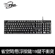 TCSTAR 多媒體機械手感懸浮式鍵盤 TCK465 黑