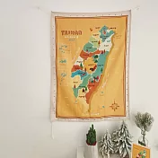 台灣地圖布幔 | 布幔款(無胸章) | Littdlework | 童趣(黃)