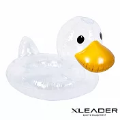 【Leader X】透明鴨鴨充氣含座游泳圈 兒童泳圈(適用0-4歲)