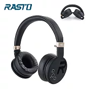 RASTO RS24 藍牙曜石黑摺疊耳罩式耳機 黑