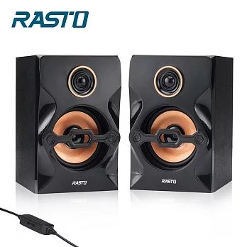 RASTO RD3 搖滾爵士2.0聲道多媒體喇叭 黑