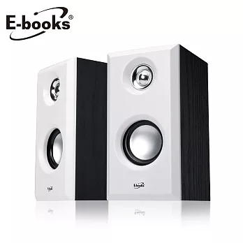 E-books D30 木質HI-FI 2.0聲道多媒體音箱 白