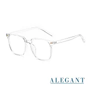 【ALEGANT】輕感舒適質感TR90輕量空輕透方框UV400濾藍光眼鏡