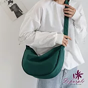 【iSPurple】淡雅月亮＊日系單色水餃肩背帆布包/顏色可選  綠