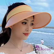 【Decoy】簡單色調＊夏日大帽沿防曬遮陽帽  橘