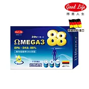 得意人生德國88%超高濃度Omega-3魚油膠囊(30粒x 1盒)