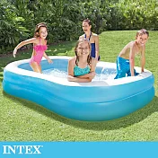 【INTEX】藍色長型游泳池203x152x48cm(540L)適用3歲+ (57180NP)