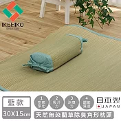 【日本池彥IKEHIKO】日本製天然無染藺草除臭角形枕頭30×15CM -藍款