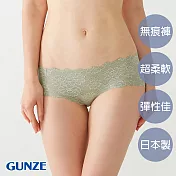 【日本GUNZE】日本製珍愛蕾絲無痕小褲(TC4870-GRN) M 淺綠