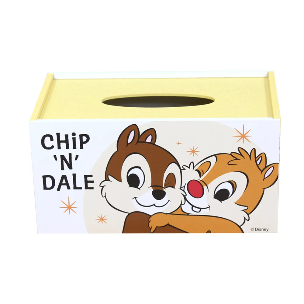 迪士尼 Disney 木質面紙盒 衛生紙盒 置物盒 收納盒 史迪奇/小熊維尼/玩具總動員/奇奇蒂蒂 奇奇蒂蒂擁抱
