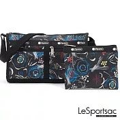 LeSportsac - Standard 雙口袋斜背包-附化妝包 (黃昏耀斑)