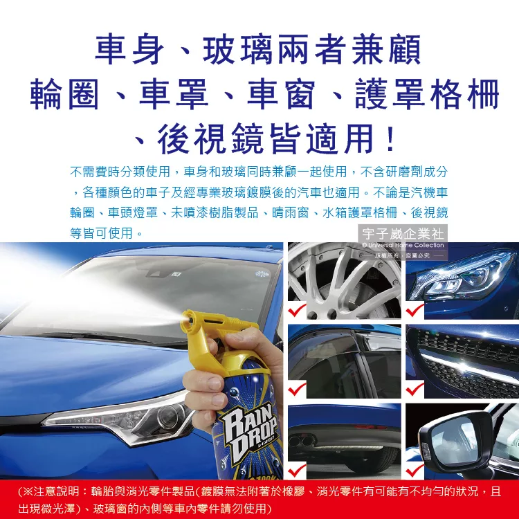 博客來 2瓶超值組 日本soft99 Rain Drop撥水瞬速耐久90天長效防污車體玻璃鍍膜劑 W310 300ml 噴槍瓶 汽車 美容 抗污垢易清潔 雨天視野清晰 博客來 2瓶超值組 日本soft99 Rain Drop撥水瞬速耐久90天長效防污車體玻璃鍍膜劑 W310 300ml 噴槍瓶 汽車 美容 抗污垢易清潔 雨天視野清晰