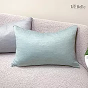 義大利La Belle《極簡混搭》超COOL超涼感信封枕套--2入-綠x灰