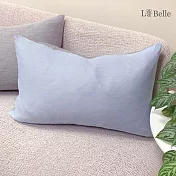 義大利La Belle《極簡混搭》超COOL超涼感信封枕套--2入-藍x灰
