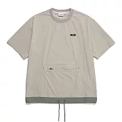 National Geographic 男 ZIPPER POCKET DETAILED 前口袋短袖T恤 橡木米 95 橡木米