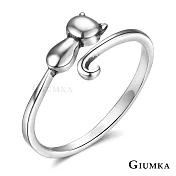 GIUMKA 925純銀戒指尾戒抗過敏 淘氣小貓女戒 幾何開口食指戒可微調 單個價格 MRS07015 3 美國圍3號