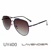 Lavender偏光太陽眼鏡 飛官造型混框 優雅咖 J3229 C3