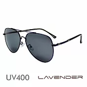 Lavender偏光太陽眼鏡 飛官造型混框 帥氣黑 J3229 C4