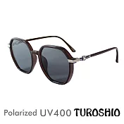 Turoshio TR90 偏光太陽鏡 淑媛大框 栗褐咖 2301 C3 贈鏡盒、拭鏡袋、多功能螺絲起子、偏光測試片