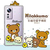 SAN-X授權 拉拉熊 小米 Xiaomi 12 / 12X 5G 彩繪空壓手機殼 (淺綠休閒)