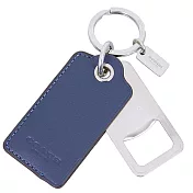 COACH 皮革造型鑰匙圈-藍（現貨＋預購）