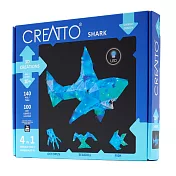 【英國T&K】越玩越靈巧 STEAM寶盒：LED 3D 克里托創意魔法片：閃光鯊魚和海洋夥伴 台灣製造 3522