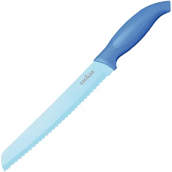 《EXCELSA》Color不沾鋸齒麵包刀(藍20cm) | 吐司刀 土司刀 麵包刀 鋸齒刀