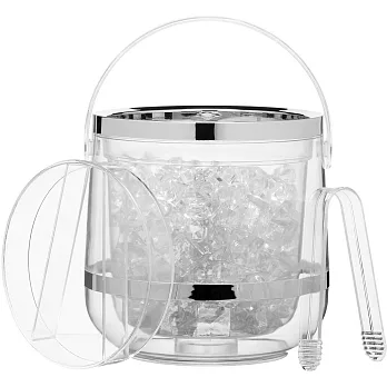 《KitchenCraft》冰夾+淨透雙層冰桶 | 冰酒桶 冰鎮桶 保冰桶 冰塊桶
