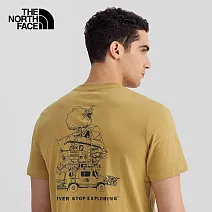 The North Face U MFO NOVELTY TRUCK S/S TEE 男女 背部印花短袖T恤 NF0A7WASZSF L 卡其