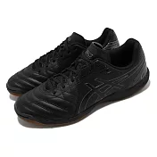Asics 足球鞋 Calcetto WD 8 2E 男鞋 寬楦 黑 膠底 皮革 亞瑟士 1113A011002