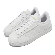 Adidas 休閒鞋 Grand Court Alpha 女鞋 白 全白 皮革 板鞋 愛迪達 GX8166