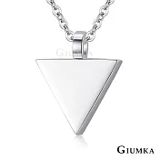 GIUMKA白鋼項鍊 幾何三角女生簡約短項鏈 交換禮物推薦 MN09007 45cm 銀色