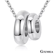 GIUMKA白鋼項鍊相伴戀人女生簡約短項鏈 交換禮物推薦 MN09010 45cm 銀色