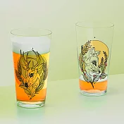 【德國 RITZENHOFF】時尚圖騰系列- 狐狸與雄鹿啤酒(多功能)對杯/432ml